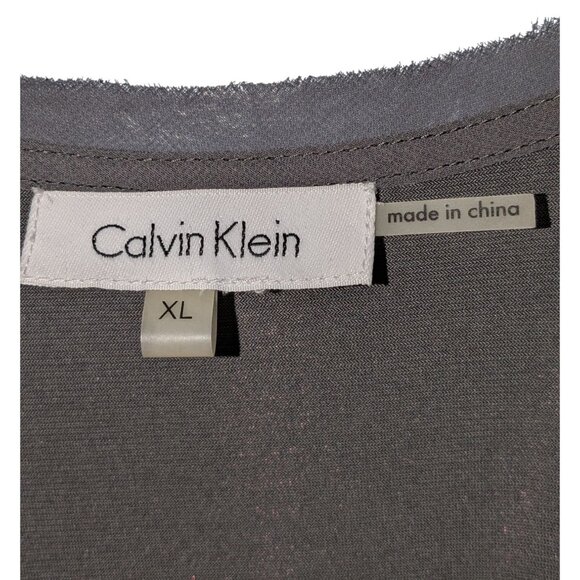 Calvin Klein XL Gray Silver Sequined Tank Top Party Holiday Christmas - Picture 3 of 10